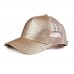 C.C Ponycap Messy High Bun Ponytail Adjustable Glitter Mesh Baseball CC Cap Hat  eb-39086324